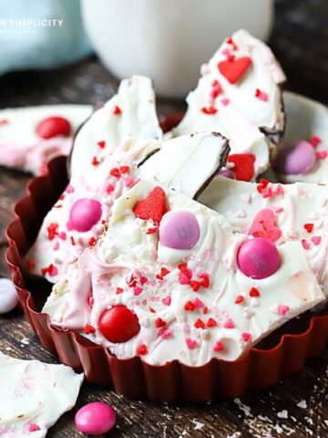 Valentine's Day Bark is a red dish