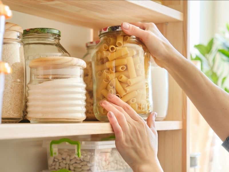 organized pantry by zones