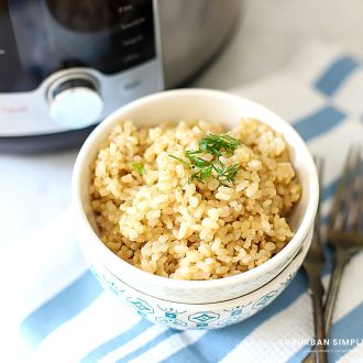 Cooked Instant Pot Brown Rice