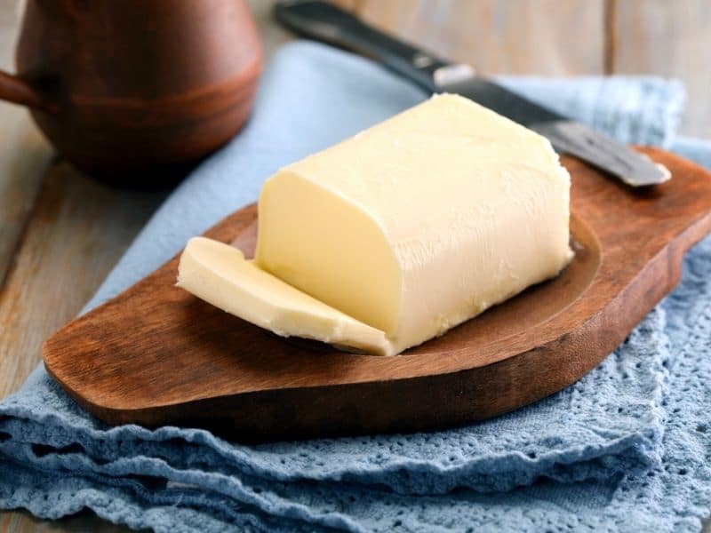 butter on a dish
