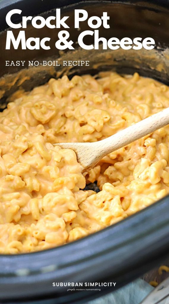 The best Crock Pot Macaroni and Cheese is creamy, tender, and delicious. Family-friendly comfort food! It's easy to prep in 10 minutes because there's no need to boil the pasta before slow cooking it.