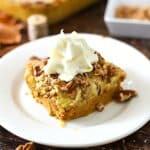 Pumpkin cake on a plate.