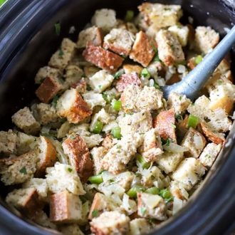 cooked crock pot stuffing