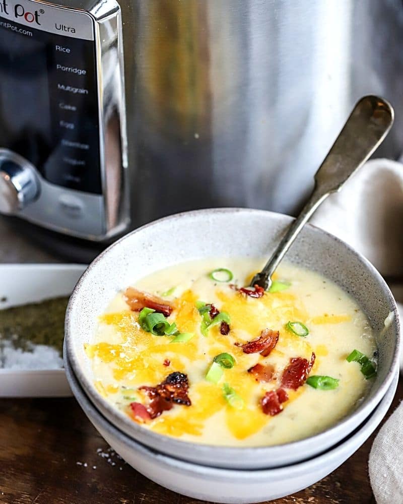 Instant Pot Loaded Potato Soup - Suburban Simplicity