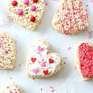 heart shaped rice krispies treats.