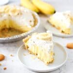 slice of fresh banana cream pie.