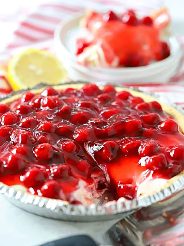 Easy NoBake Cherry Cheesecake Pie Suburban Simplicity