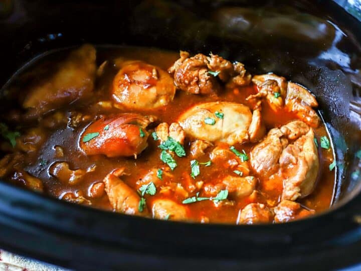 Slow Cooker BBQ Chicken Thighs Recipe Suburban Simplicity