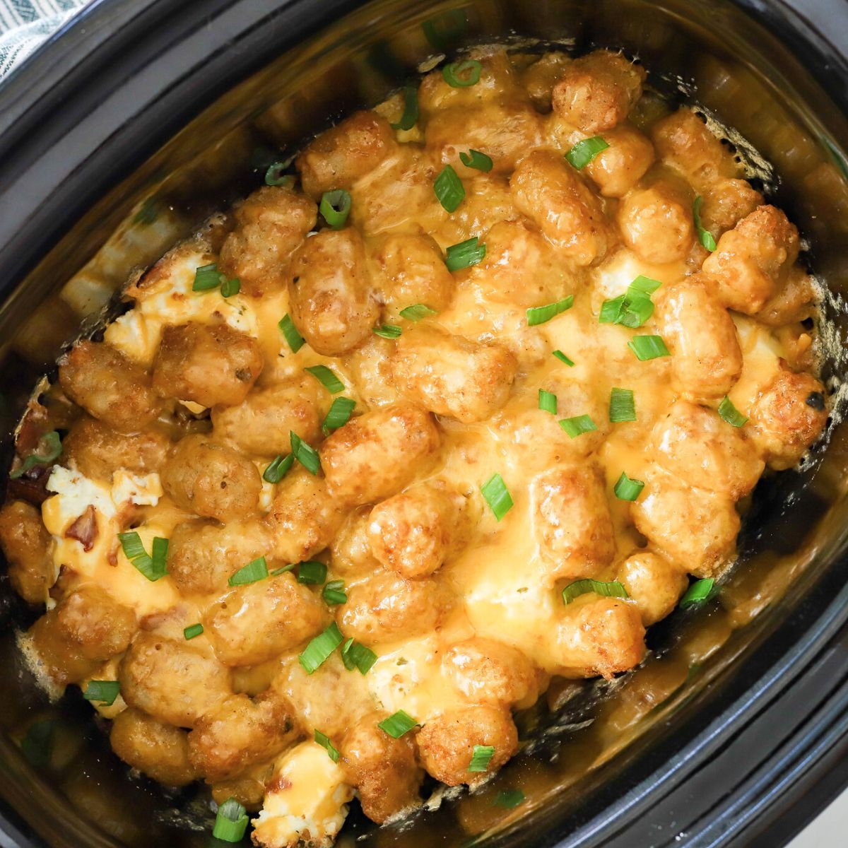 Easy Crock Pot Chicken Bacon Ranch Tater Tot Casserole Suburban