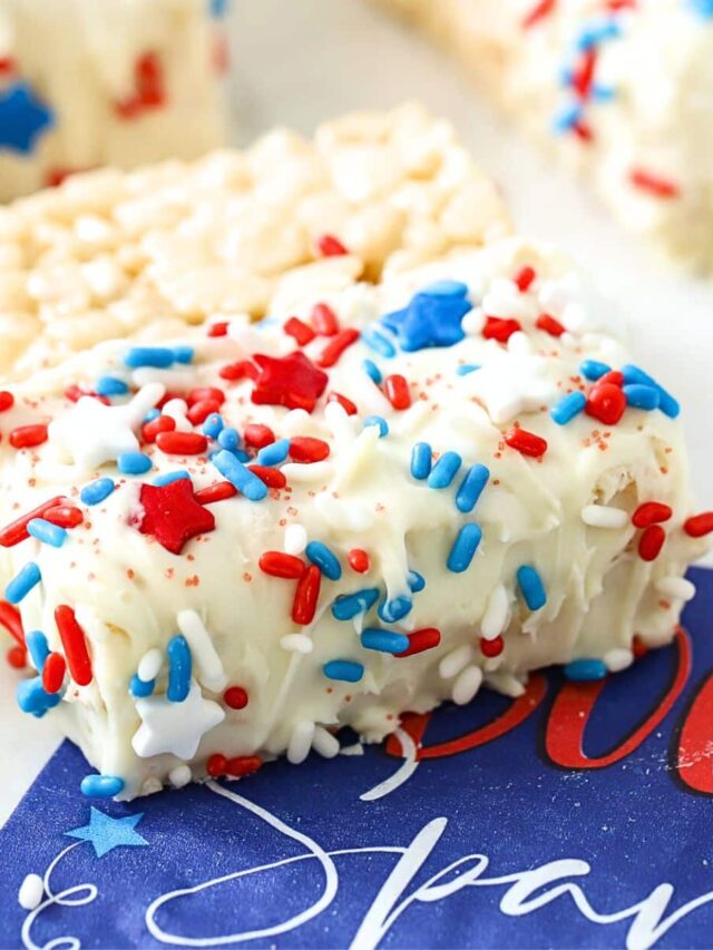 No-Bake 4th of July Rice Krispie Treats