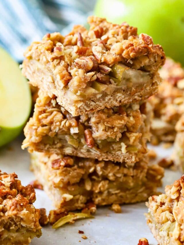 Easy & Healthy Apple Oatmeal Bars