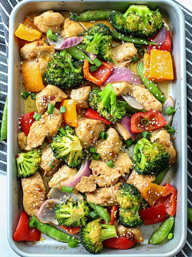 Easy Sheet Pan Sesame Chicken Recipe
