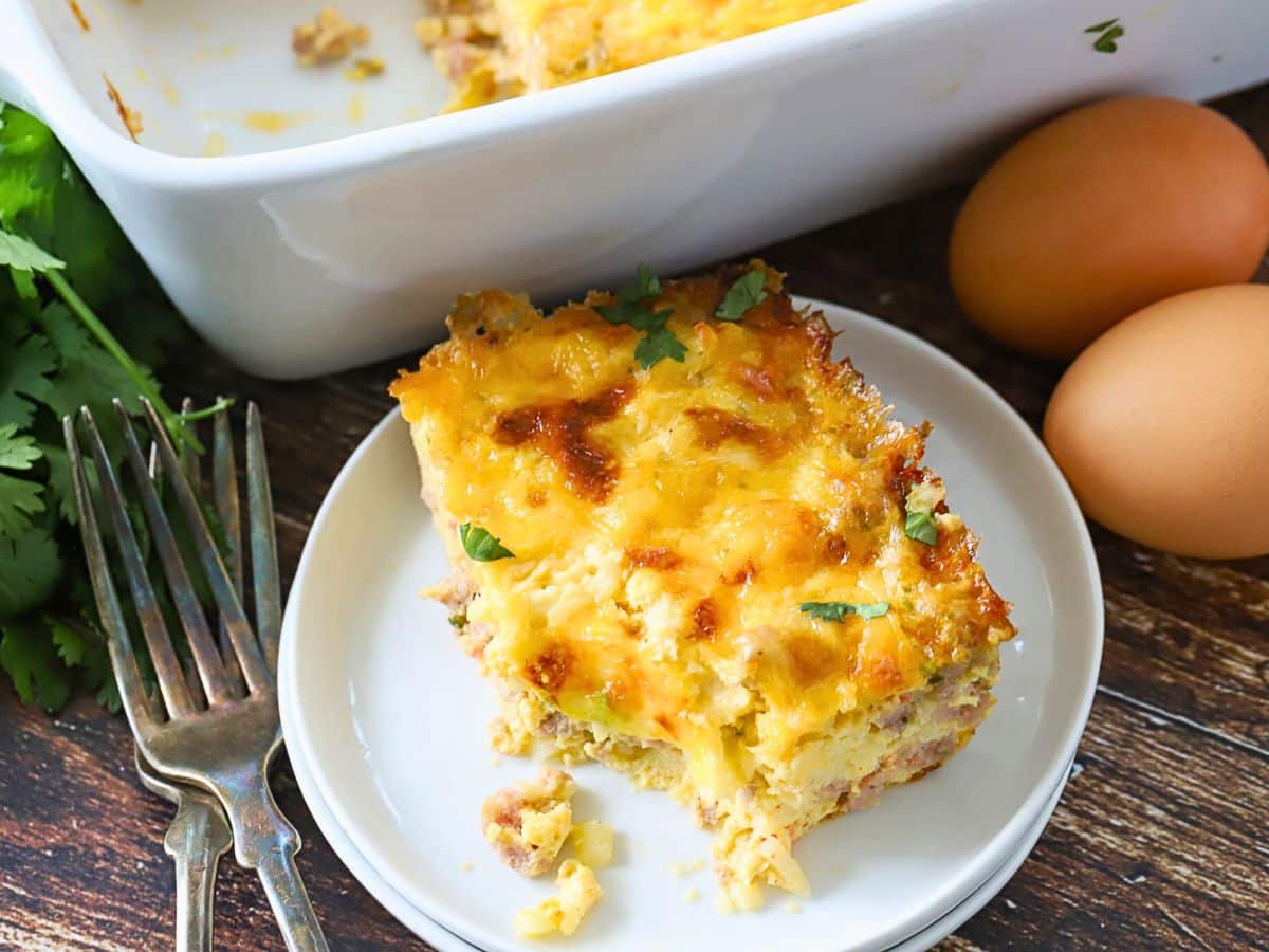 Italian Sausage Breakfast Casserole Recipe - Suburban Simplicity