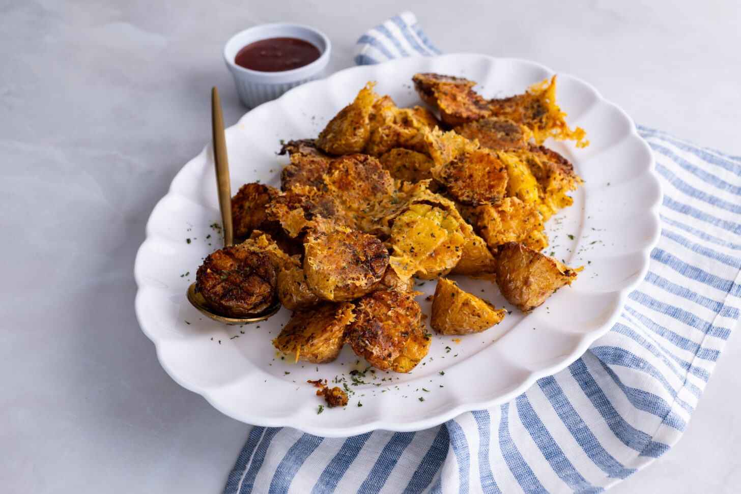 Crispy parmesan-crusted potatoes