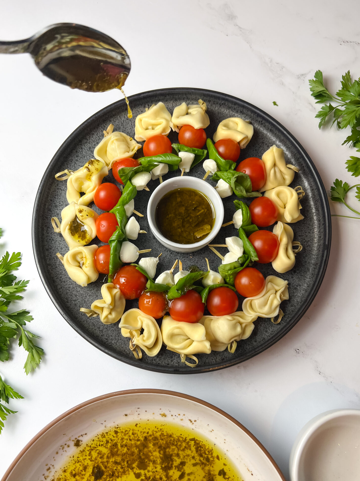 Tortellini Caprese Skewers