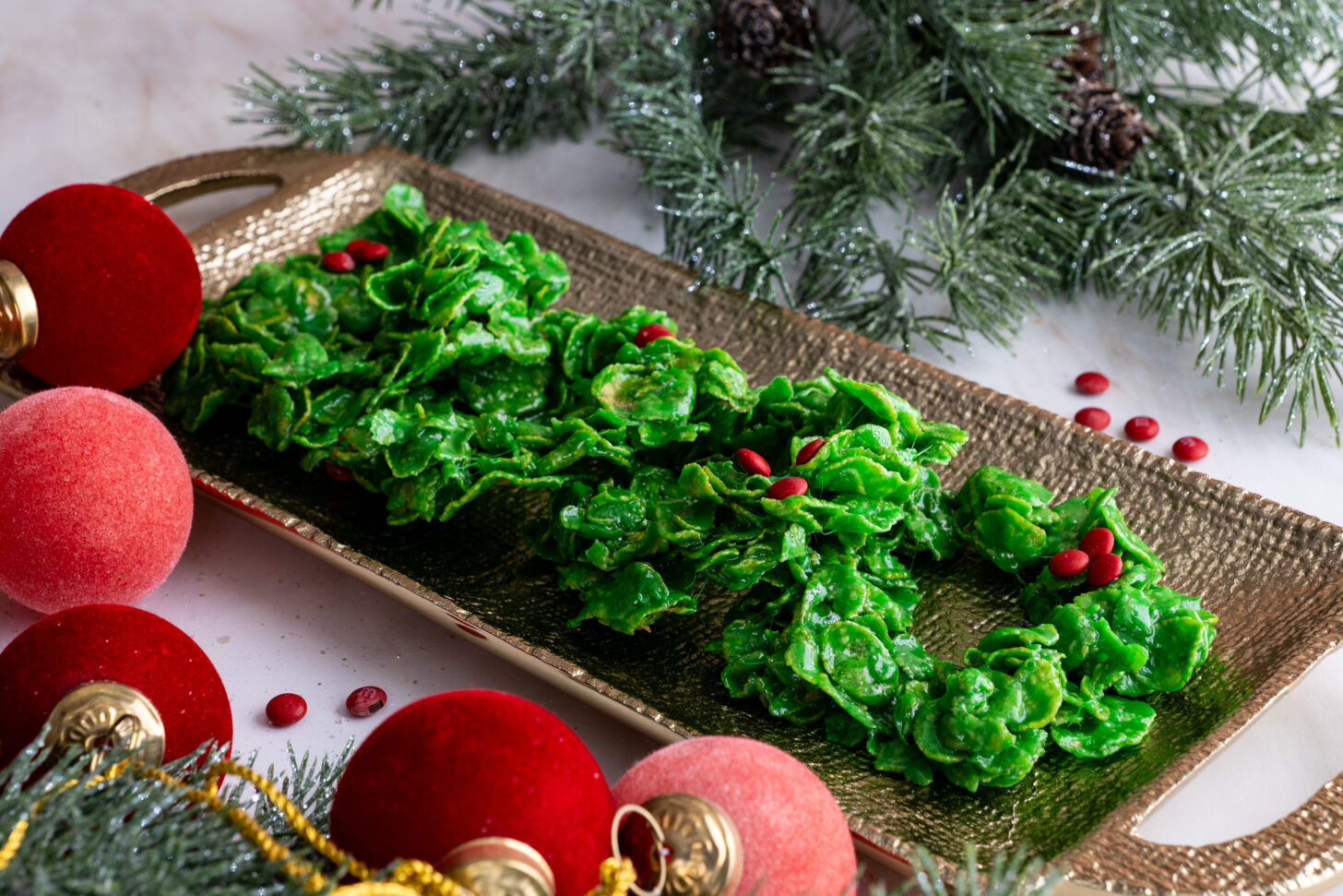 Cornflake Wreath Christmas Cookies