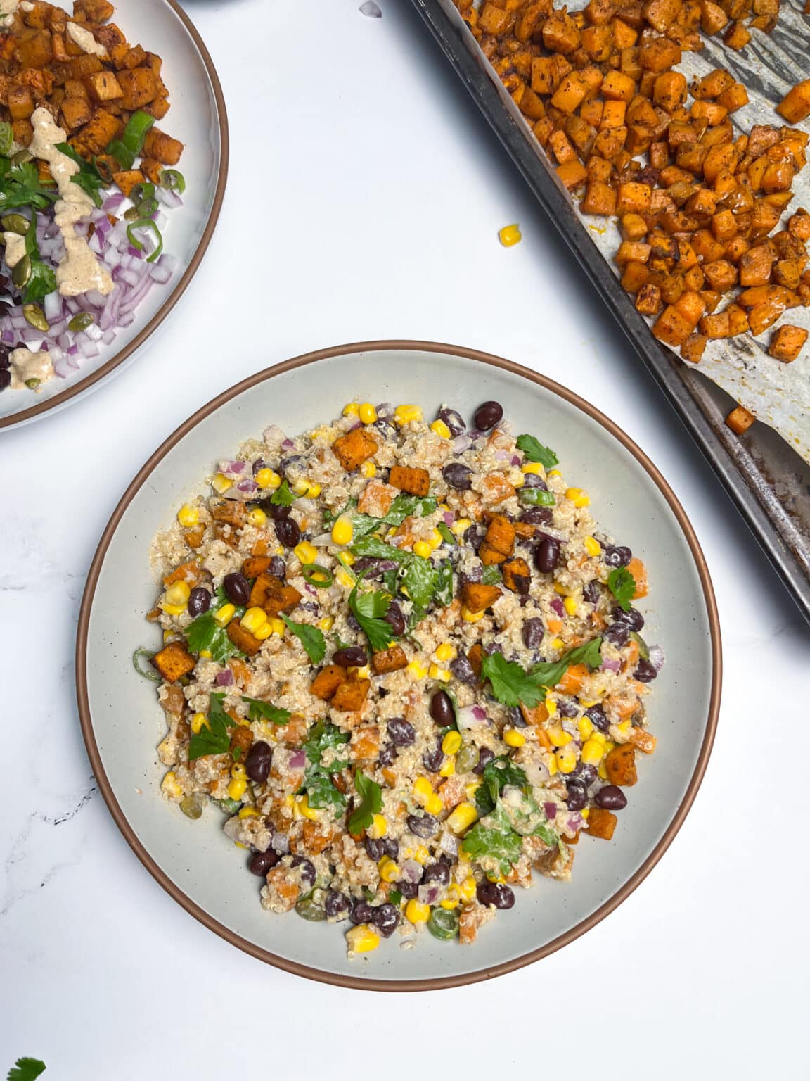 Roasted Sweet Potato and Black Bean Quinoa Bowls with Chili Lime ...