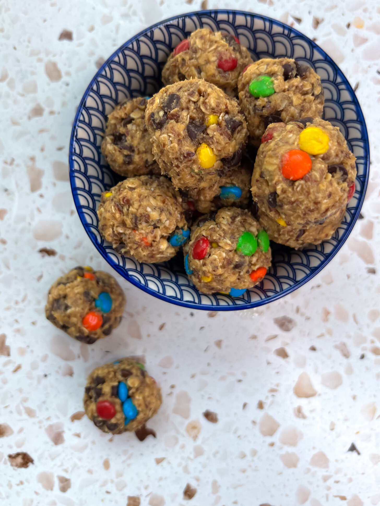 Bowl of monster energy bites