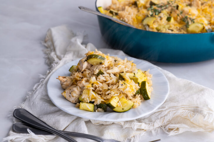 Chicken and Zucchini rice bake