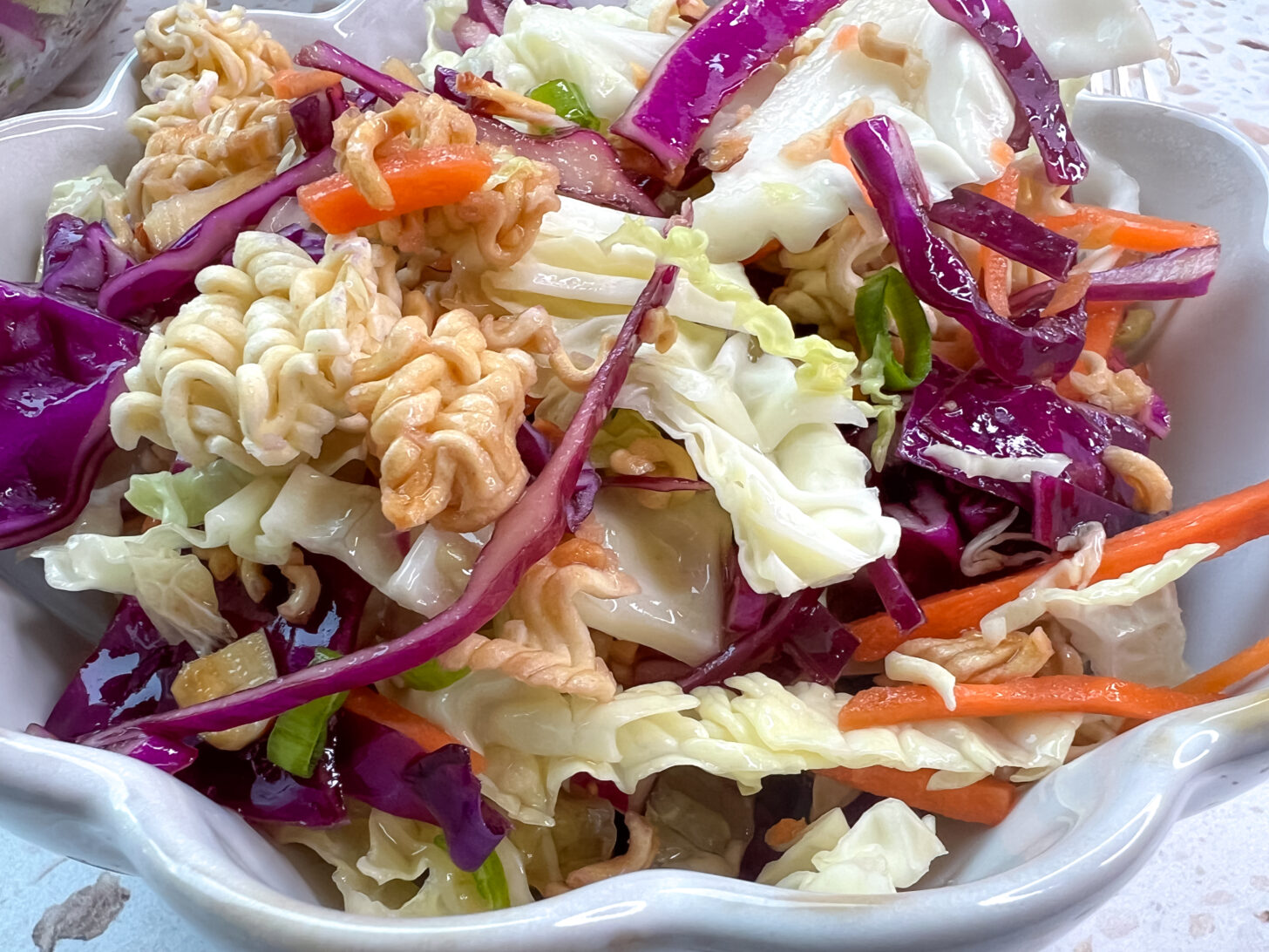 Close up of Ramen Noodle Salad