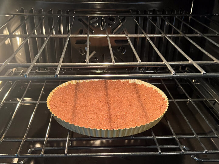 Crust being baked