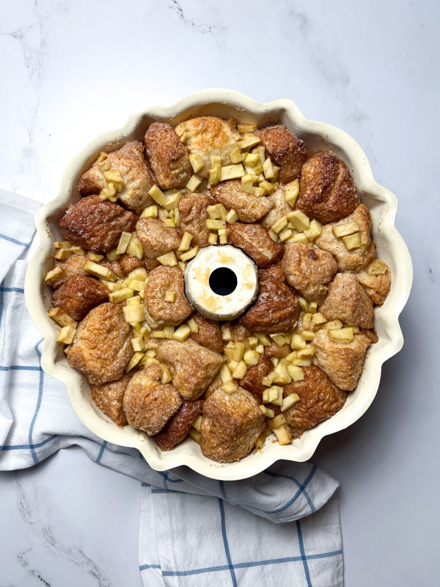 Caramel Apple Monkey Bread in the Bundt Pan