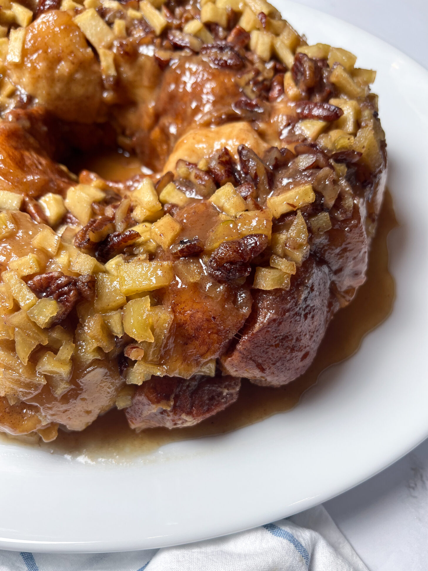 Caramel Apple Monkey Bread close up
