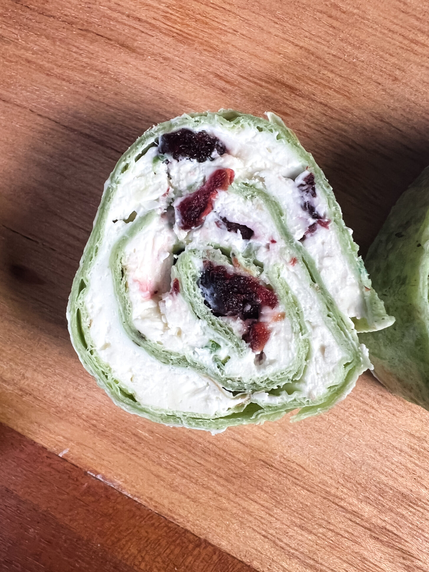 Cranberry, Feta, and Cream Cheese Pinwheel