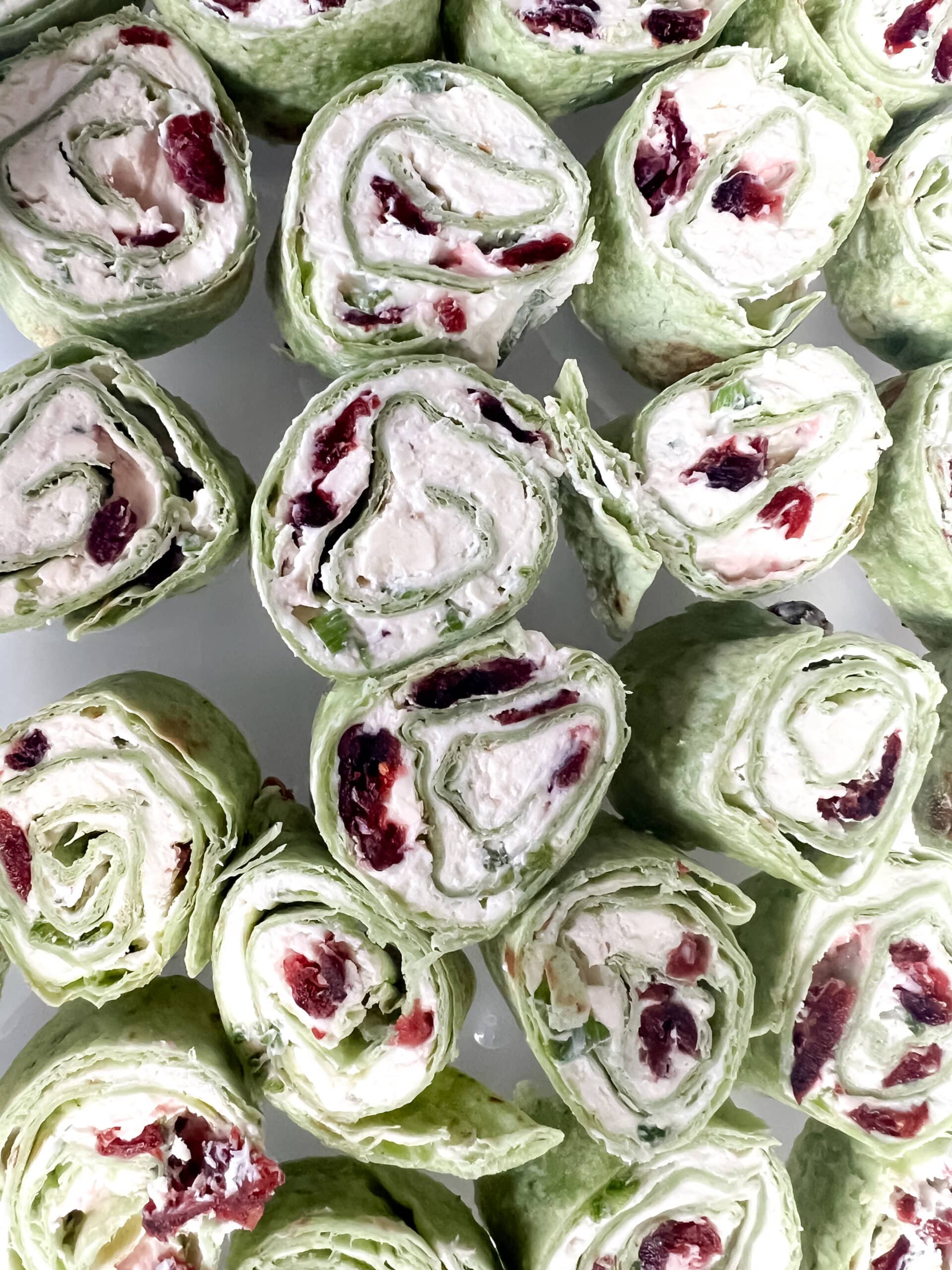 Cranberry, Feta, and Cream Cheese Pinwheels