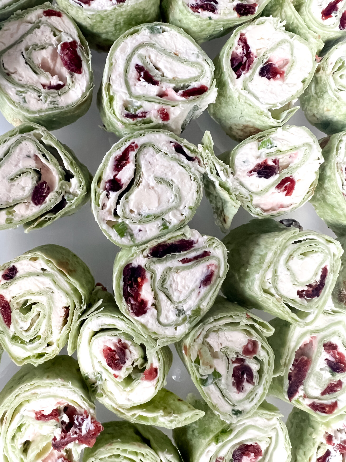 Cranberry, Feta, and Cream Cheese Pinwheels