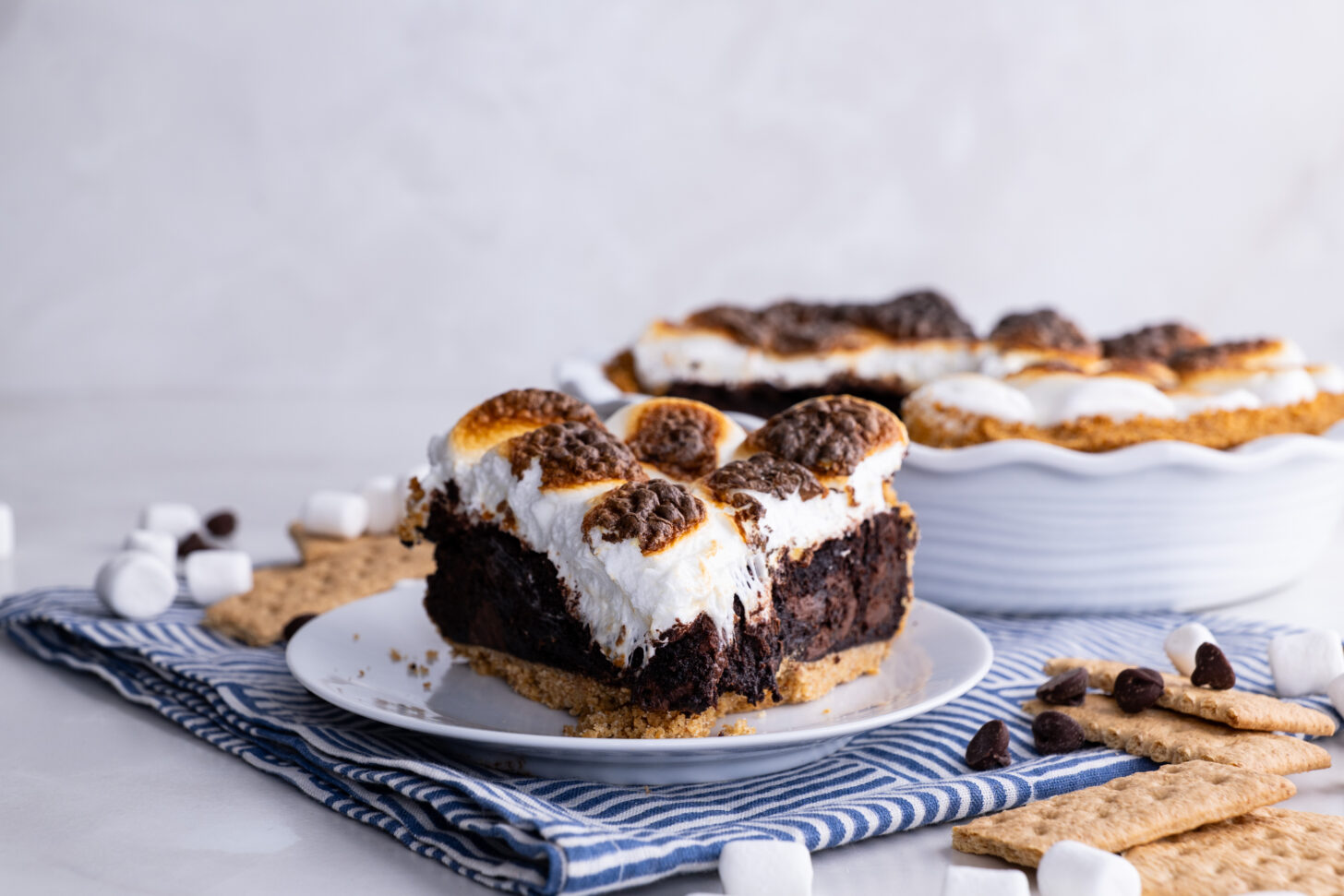 a slice of smores pie