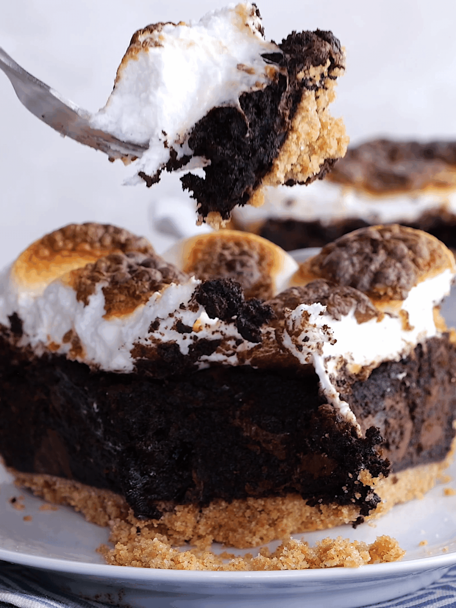 Smores pie, close up