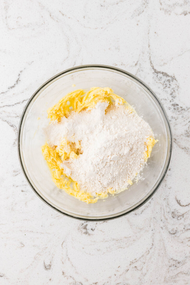 step one of making lemon tart
