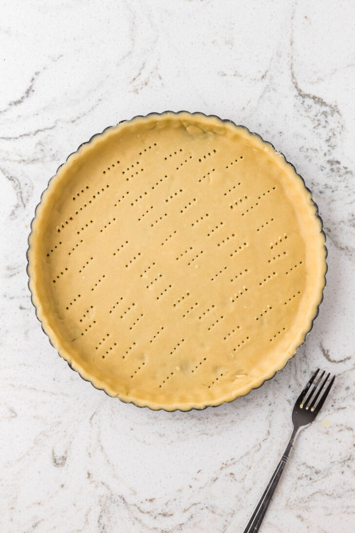 step two of making lemon tart
