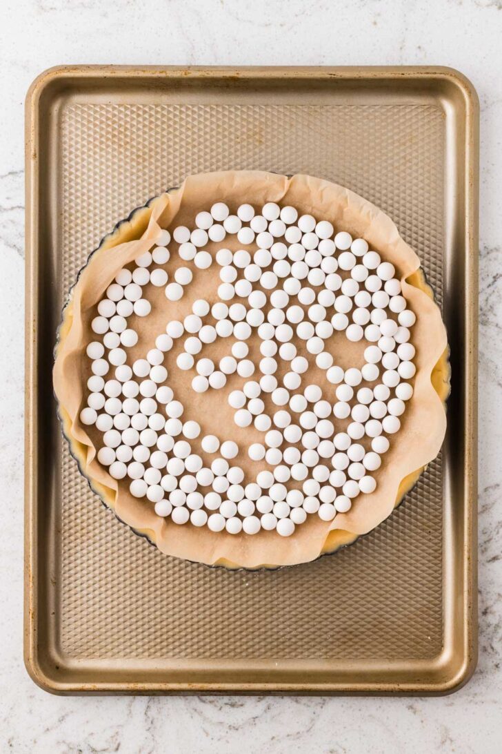 step two of making lemon tart