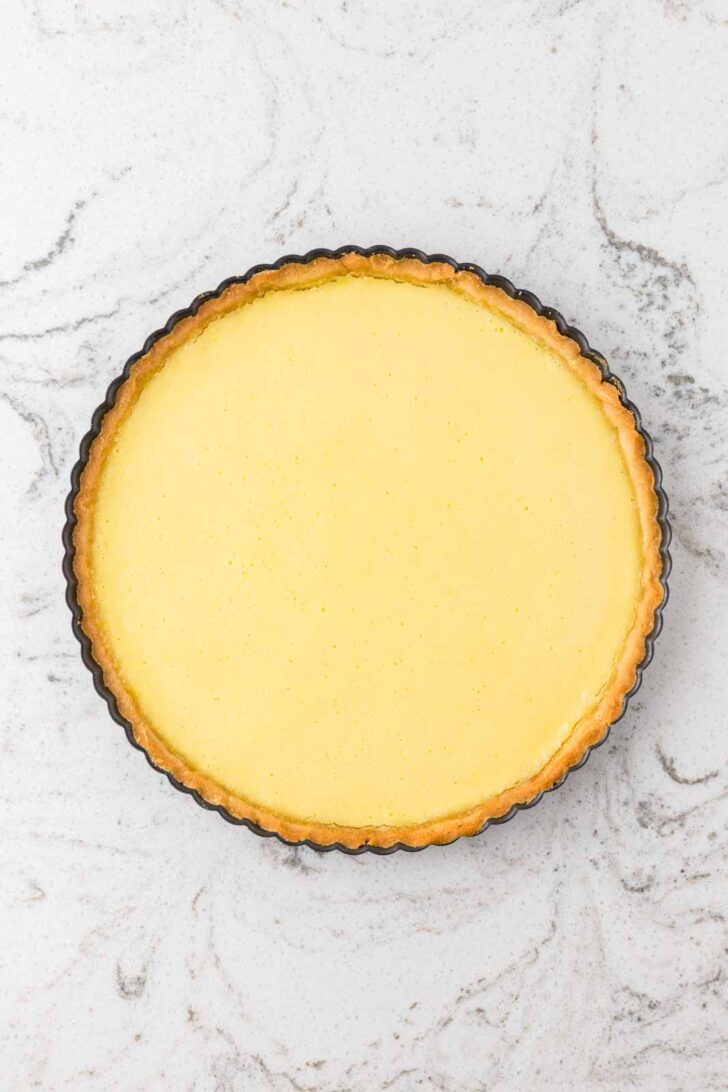 step four of making lemon tart