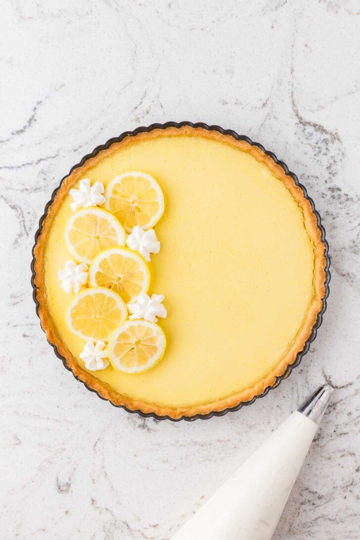 finished lemon tart