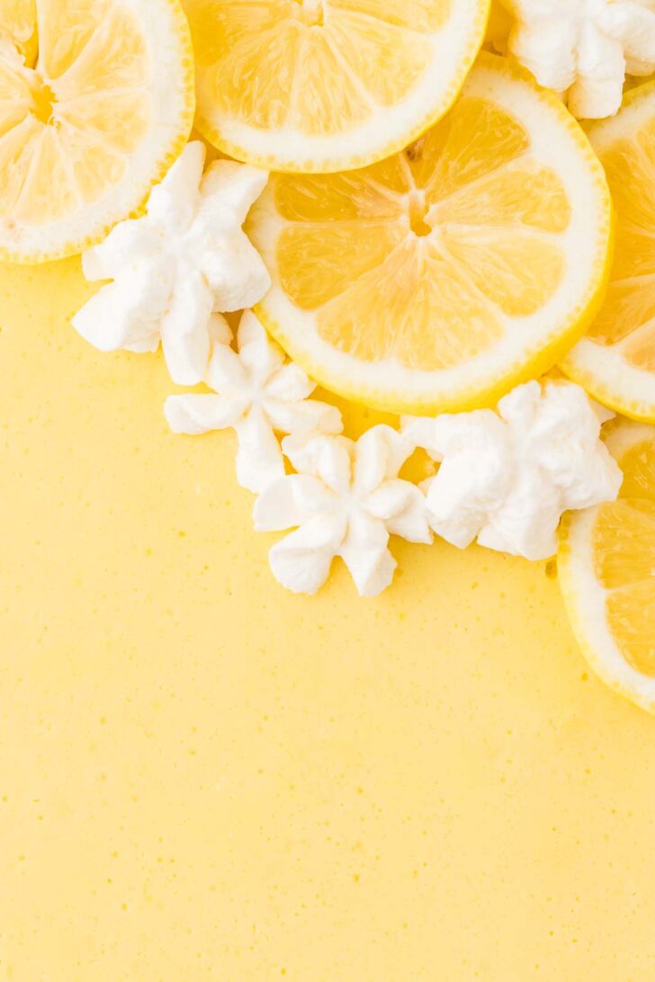 close up of lemon tart