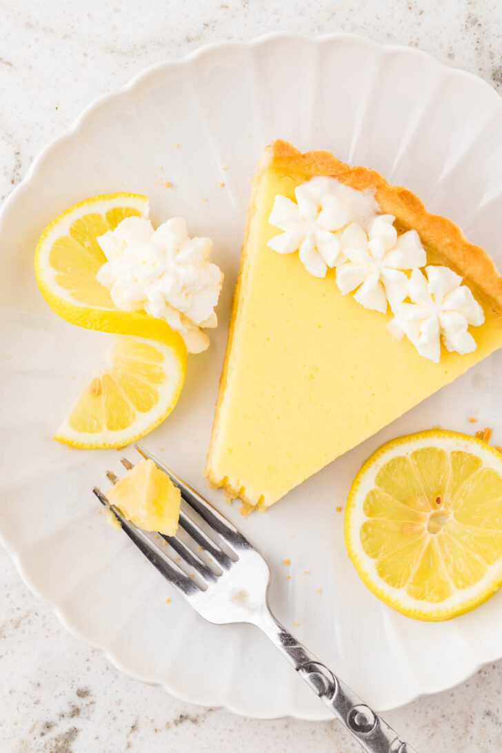 lemon tart slice