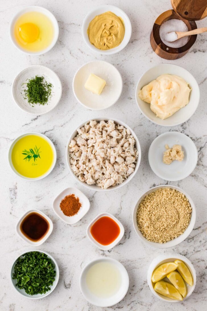 Ingredients for this Crab Cake Recipe