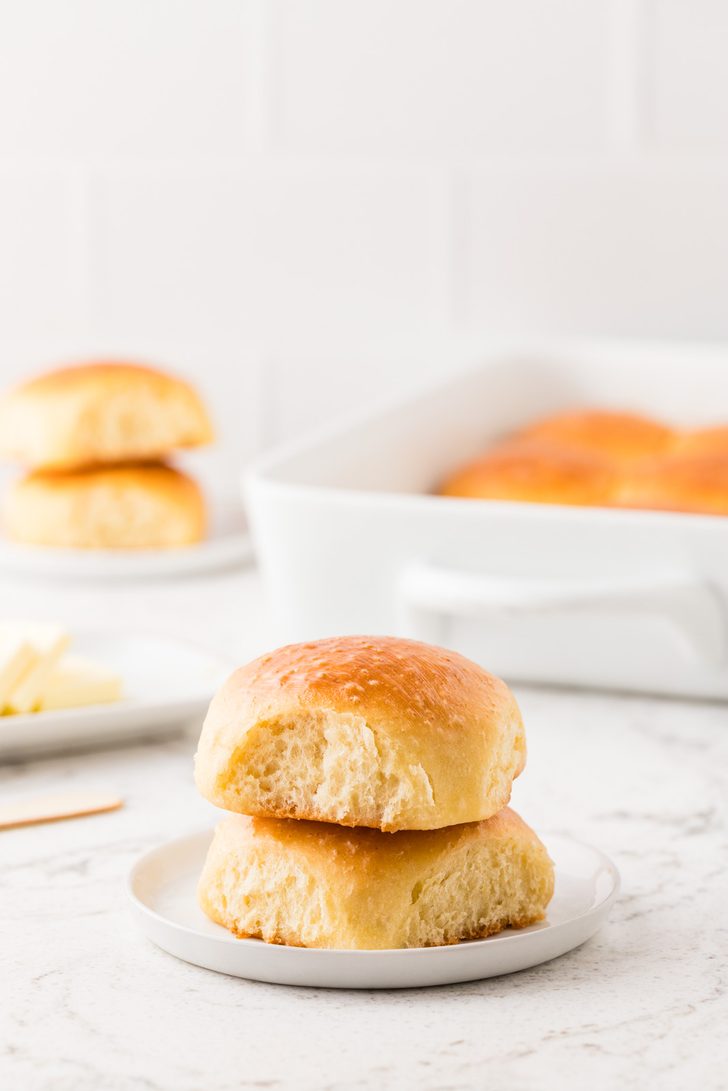 Yeast rolls close up